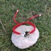 Pulsera tejida con dije plateado de corazón Ying Yang - Imagen 2