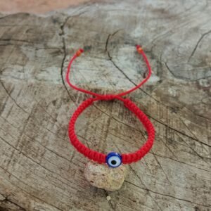 Pulsera tejida con ojito turco